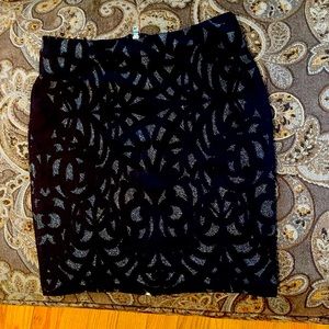 Parker mini skirt with metallic thread accents